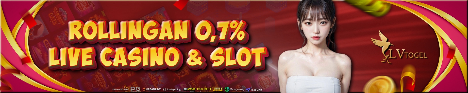 HOME ROLLINGAN LIVE CASINO DAN SLOT 0,7 %